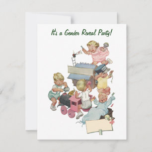 Invitación de fiesta de revelación de género de be