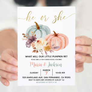 Invitación de fiesta de revelación de género de ca