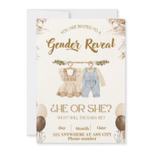 Invitación de fiesta de revelación de género - "¿É