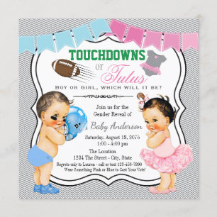 Invitación de fiesta de revelación de género Touch