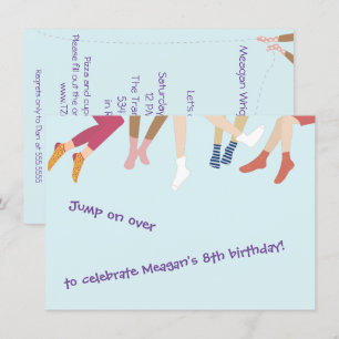 Invitación de fiesta de saltar y saltar