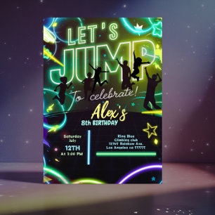 invitación de fiesta de salto de chico