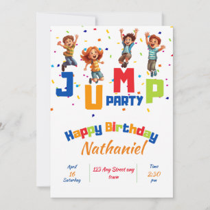 Invitación de fiesta de salto, invitación de fiest