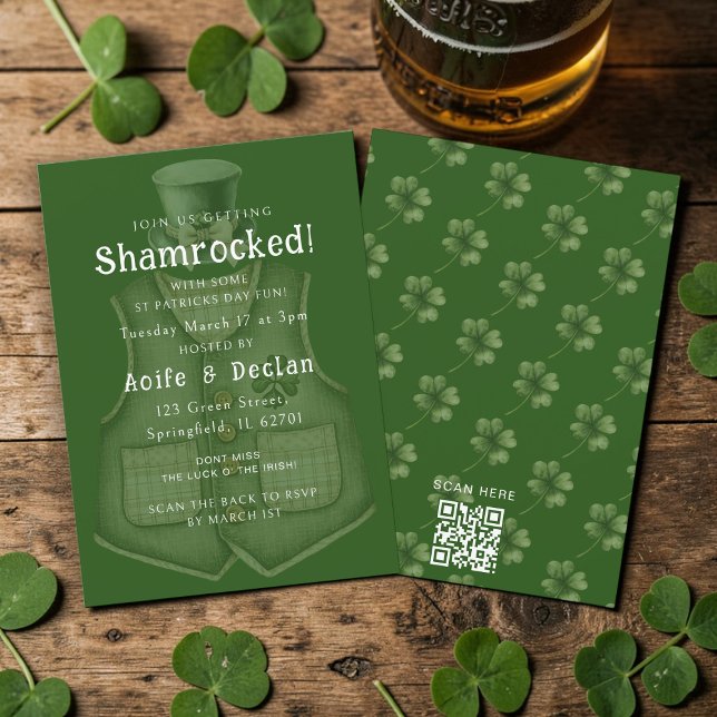 Invitación de fiesta de San Patricio Shamrocked (Subido por el creador)