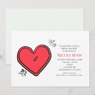 Invitación de fiesta de San Valentín de flecha y c