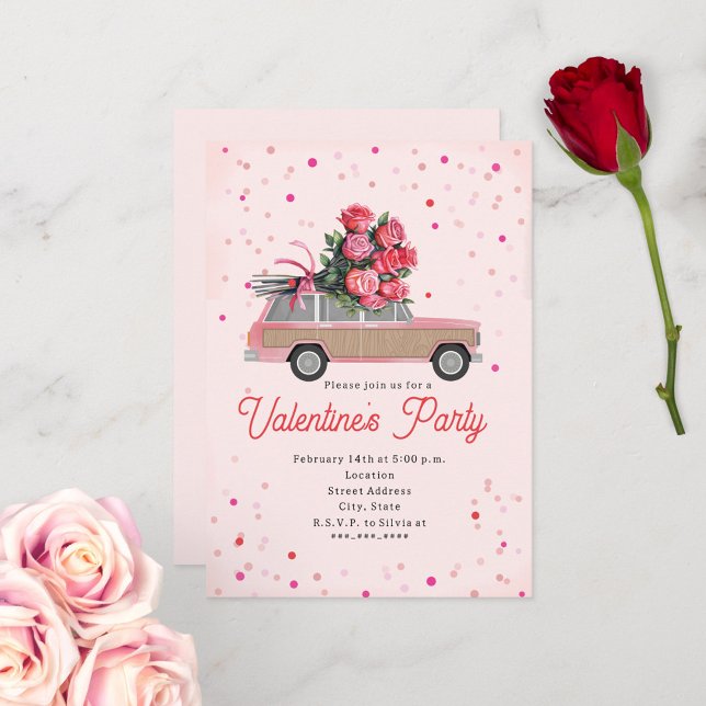 Invitación de fiesta de San Valentín de SUV Camion (Subido por el creador)
