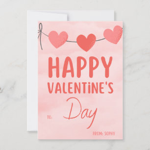 Invitación de fiesta de San Valentín rosa y modern