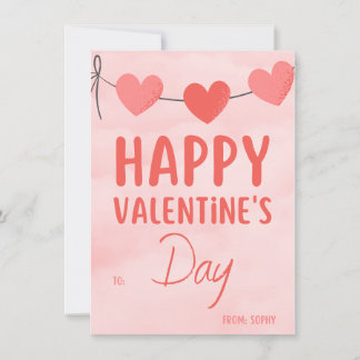 Invitación de fiesta de San Valentín rosa y modern