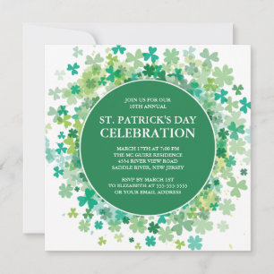 Invitación de fiesta de Shamrock St. Patrick