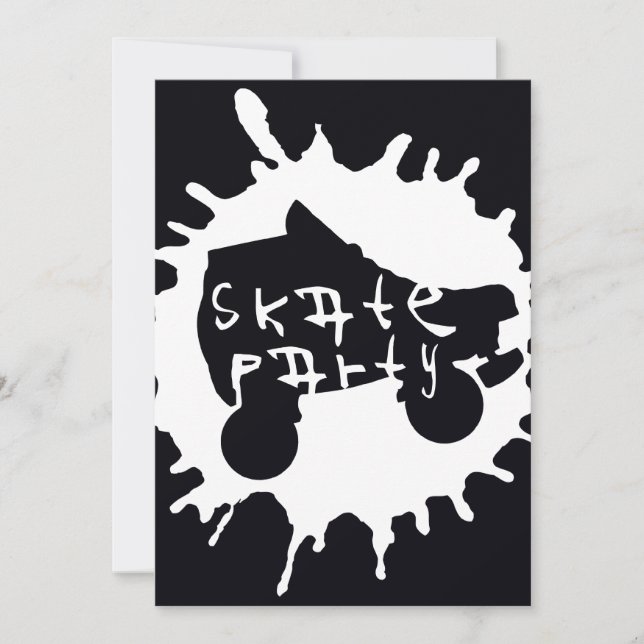 invitación de fiesta de skate splatz (Anverso)