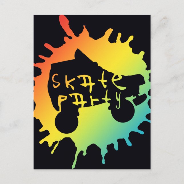 invitación de fiesta de skate splatz (Anverso)