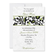 invitación de fiesta de sociedad de elegancia verd