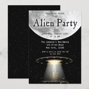 Invitación de Fiesta de Super Guay Black & White A
