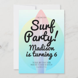 Invitación de fiesta de surf en la playa Ombre azu