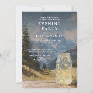 Invitación de fiesta de tarde de tarro de Mason rú