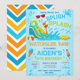 Invitación de Fiesta de Tobogán de Agua, Cumpleaño