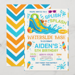 Invitación de Fiesta de Tobogán de Agua, Tobogán d