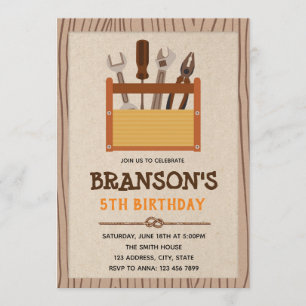 Invitación de fiesta de un hombre hábil y rústico