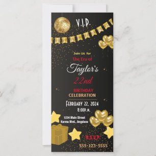 Invitación de Fiesta de V.I.P. personalizada de Fa