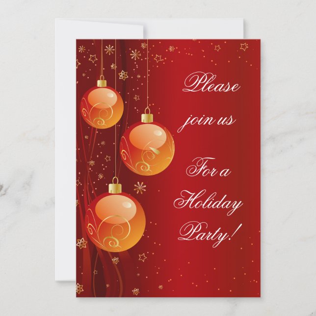 Invitación de fiesta de vacaciones (Anverso)