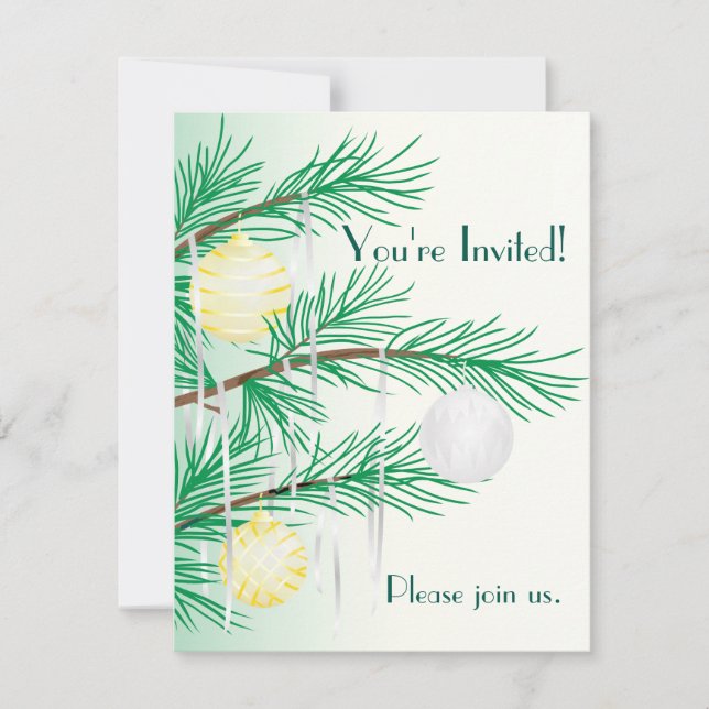 Invitación de fiesta de vacaciones (Anverso)