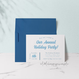 Invitación de fiesta de vacaciones azules