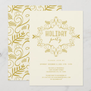 Invitación de fiesta de vacaciones clásicas de dec