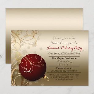 Invitación de fiesta de vacaciones corporativas de