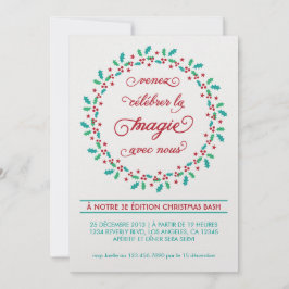 Invitación de fiesta de vacaciones de guirlande de