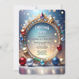 Invitación de fiesta de vacaciones de Navidad con 