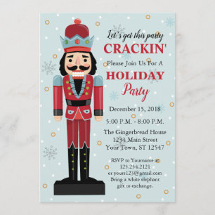 Invitación de fiesta de vacaciones de nutcracker