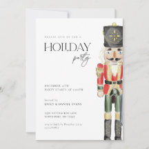 Invitación de fiesta de vacaciones de nutcracker