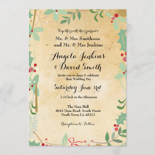 Invitación de fiesta de vacaciones de papel de ace
