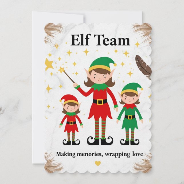 Invitación de fiesta de vacaciones del equipo de e (Anverso)