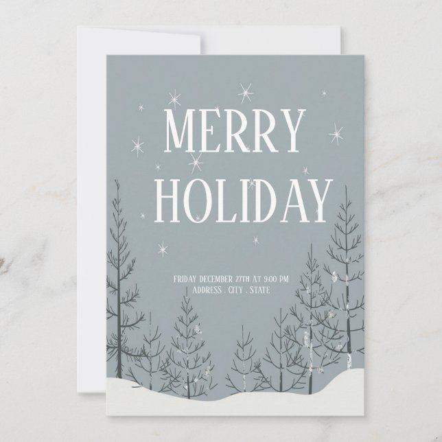 Invitación de fiesta de vacaciones festivas y aleg (Anverso)