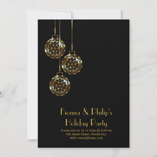 Invitación de fiesta de vacaciones moderna (Anverso)