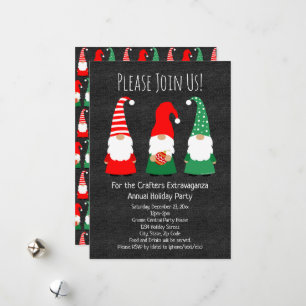 Invitación de fiesta de vacaciones navideñas con G