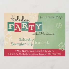 Invitación de fiesta de vacaciones retro personali