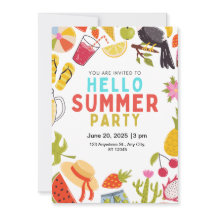 invitación de fiesta de verano