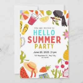 invitación de fiesta de verano