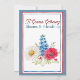 Invitación de fiesta de verano en el jardín Americ