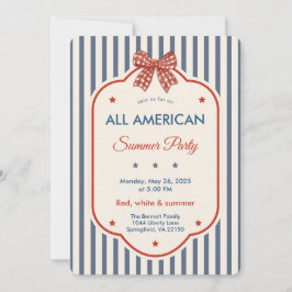 Invitación de fiesta de verano Vintage Americana