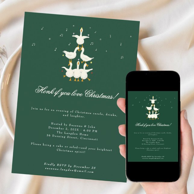 invitación de fiesta de villancicos divertido coro (Subido por el creador)