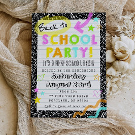 Invitación de fiesta de vuelta al cole
