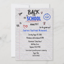 Invitación de fiesta de vuelta al cole | Celebraci