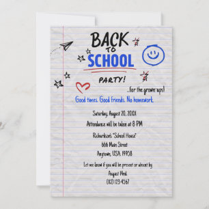 Invitación de fiesta de vuelta al cole Celebraci
