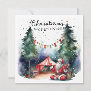 Invitación de fiesta de Yoga Navidad Santa Claus