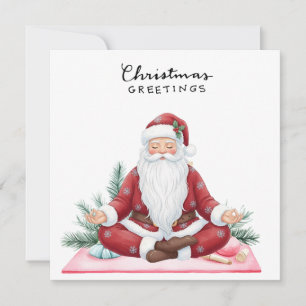 invitación de fiesta de Yoga Navidad Santa Claus p