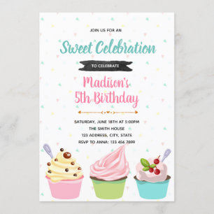 invitación de fiesta de Yogur Congelado