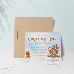 Invitación de fiesta decorativa de pan de jengibre